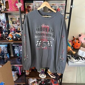 Harley Davidson Santa Fe New Mexico Long Sleeve Shirt Men’s Size 2XL Sleeve Hits